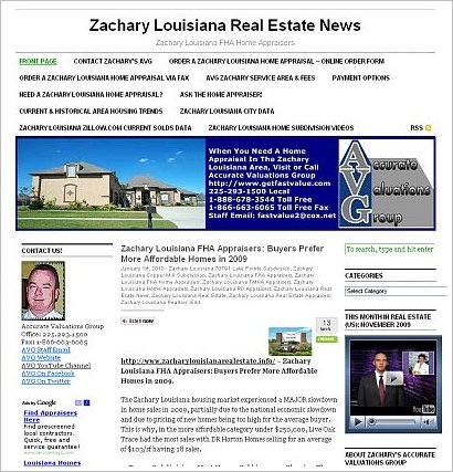 zachary louisiana fha home appraisers