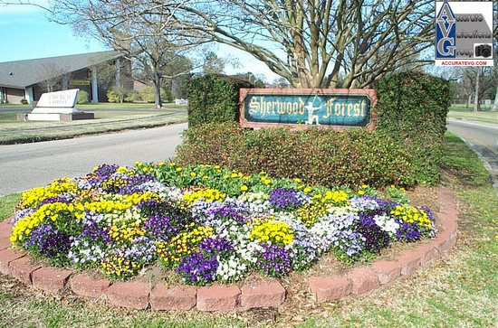 Sherwood Forest Subdivision Entrance Sign Baton Rouge LA 70815